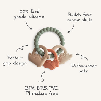 Mushie Bijtring Dino koop je bij Babywinkel