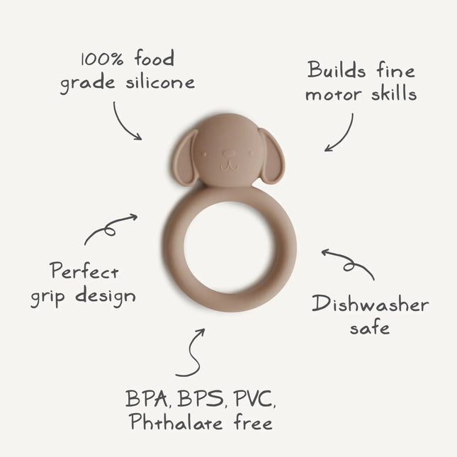 Mushie Bijtring Hond Natural koop je bij Babywinkel