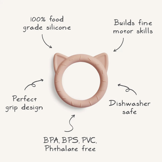 Mushie Bijtring Kat Blush koop je bij Babywinkel