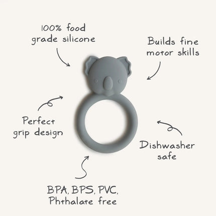 Mushie Bijtring Koala Grey koop je bij Babywinkel