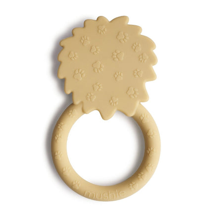 Mushie Bijtring Leeuw Soft Yellow koop je bij Babywinkel