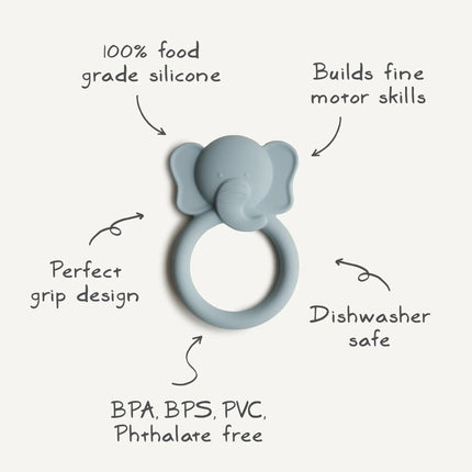 Mushie Bijtring Olifant Cloud koop je bij Babywinkel