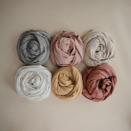 Mushie Draagdoek Gray Melange koop je bij Babywinkel