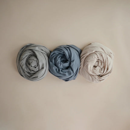 Mushie Draagdoek Gray Melange koop je bij Babywinkel
