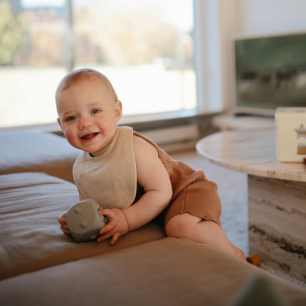 Mushie Educatief Speelgoed Dobbelstenen Cambridge Blue/ Shitting Sands 2st koop je bij Babywinkel