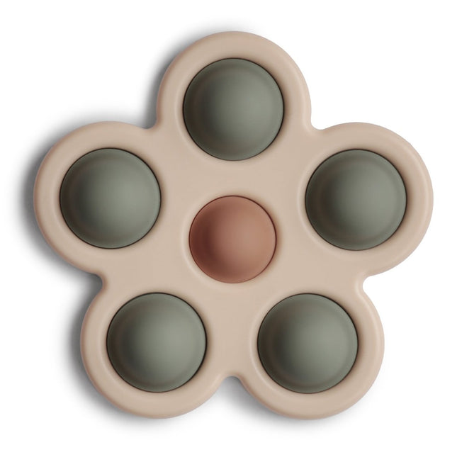 Mushie Educatief Speelgoed Druk Bloem Dried Thyme/Natural/Shifting Sand koop je bij Babywinkel