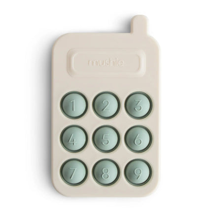 Mushie Educatief Speelgoed Druk Telefoon Cambridge Blue koop je bij Babywinkel