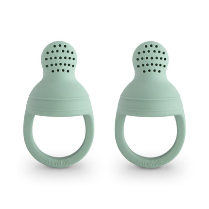 Mushie Fopspeen Fresh Food Feeder Cambridge Blue Silicone 2St koop je bij Babywinkel