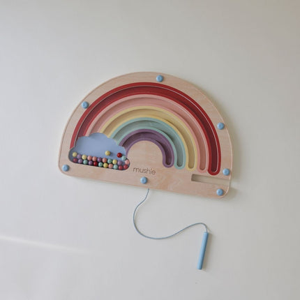 Mushie Houten Magnetisch Regenboogdoolhof koop je bij Babywinkel