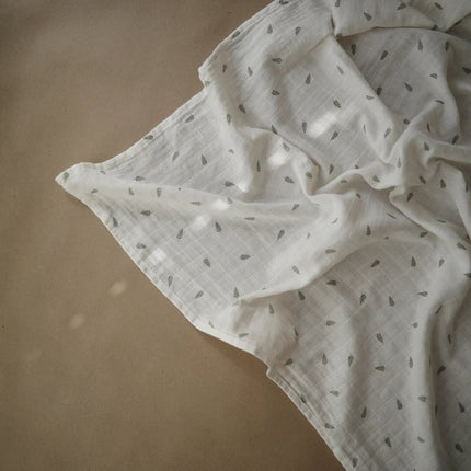 Mushie Hydrofiele Doek Leaves XL koop je bij Babywinkel