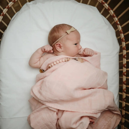 Mushie Hydrofiele Doek Rose Vanilla XL koop je bij Babywinkel