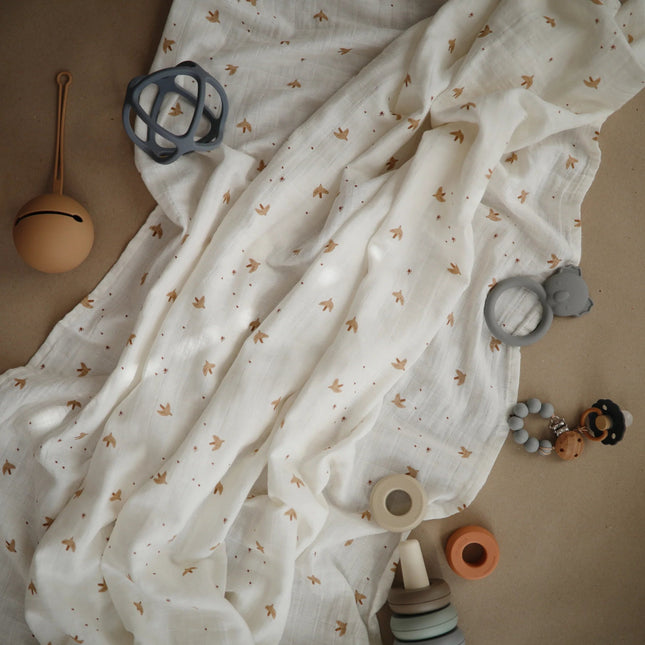 Mushie Hydrofiele Doek Sparrow XL koop je bij Babywinkel
