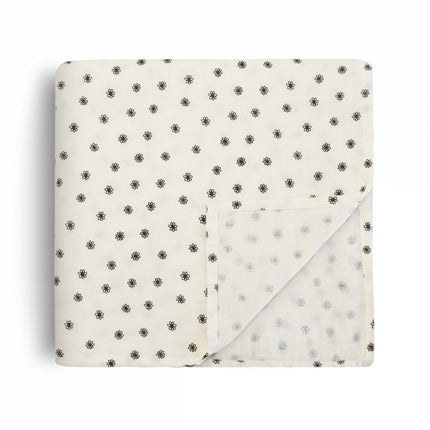 Mushie Inbakerdoek Black Daisy koop je bij Babywinkel