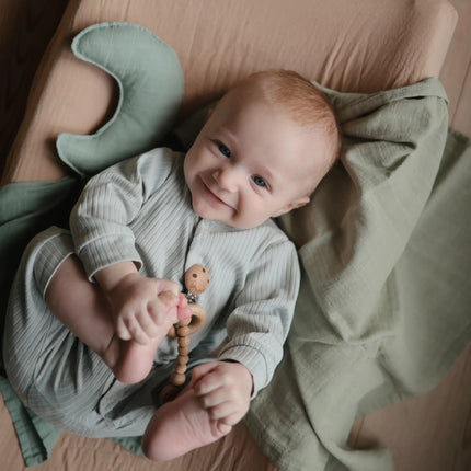 Mushie Knuffeldoekje Lovey Moon Roman Green koop je bij Babywinkel