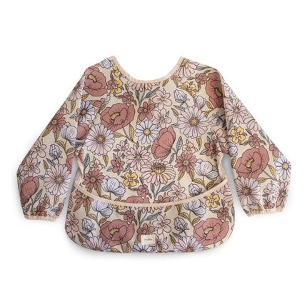 Mushie Slabbetje Long Sleeve Retro Flowers koop je bij Babywinkel