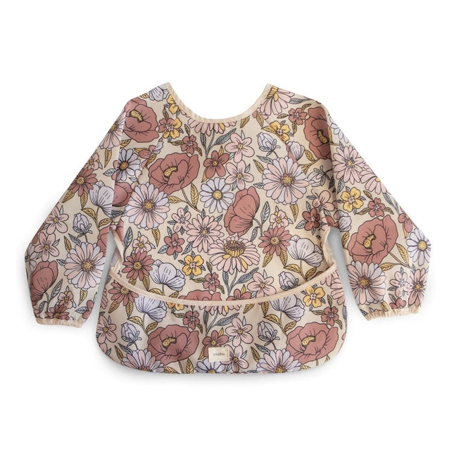 Mushie Slabbetje Long Sleeve Retro Flowers koop je bij Babywinkel