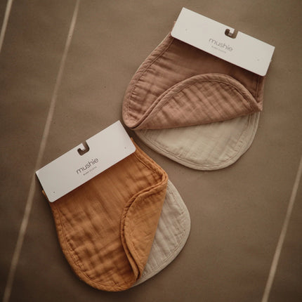 Mushie Monddoekje Set Natural/Fog 2st koop je bij Babywinkel