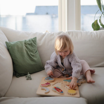Mushie Puzzel Wooden Space koop je bij Babywinkel