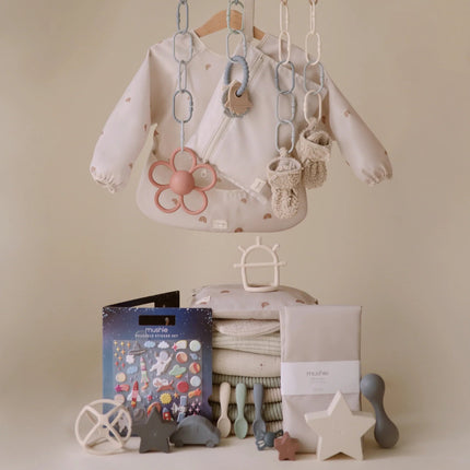 Mushie Slabbetje Lange Mouwen Fog koop je bij Babywinkel