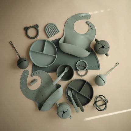 Mushie Slabbetje Silicone Cambridge Blue koop je bij Babywinkel