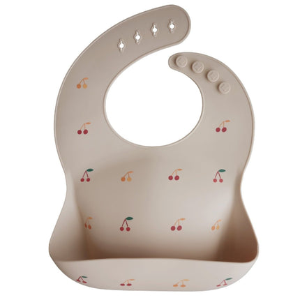 Mushie Slabbetje Silicone Cherries koop je bij Babywinkel