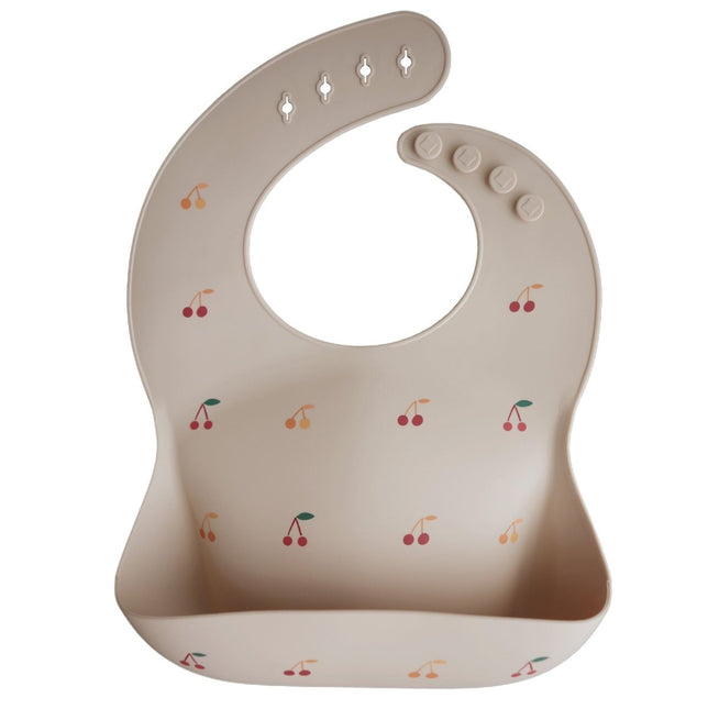 Mushie Slabbetje Silicone Cherries koop je bij Babywinkel