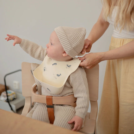 Mushie Slabbetje Siliconen Whales koop je bij Babywinkel