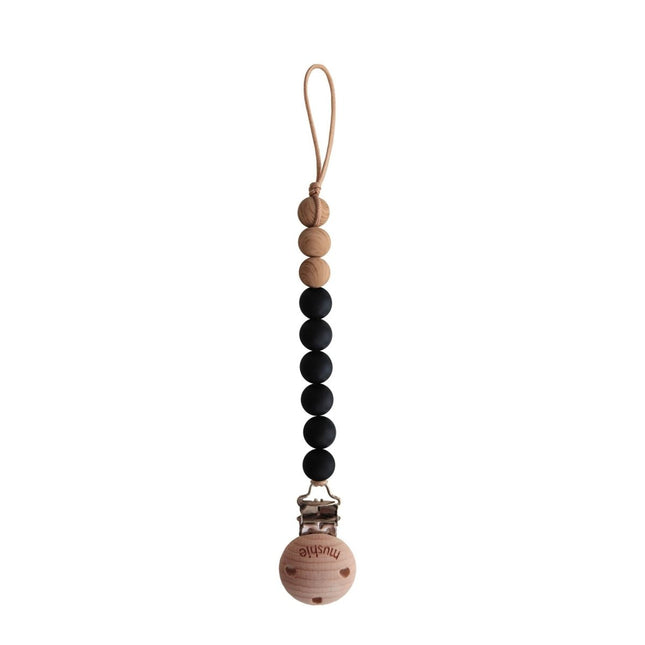 Mushie Speenkoord Eva Black koop je bij Babywinkel