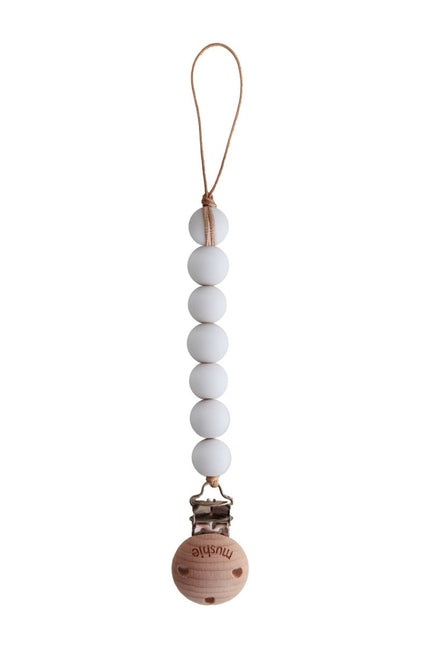 Mushie Speenkoord Halo White koop je bij Babywinkel