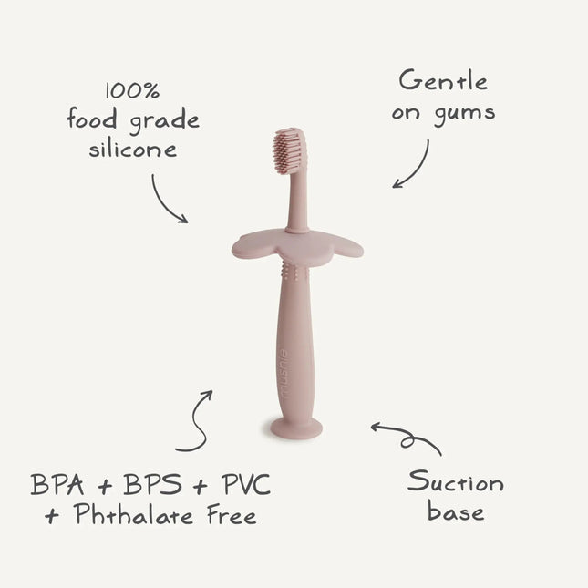 Mushie Tandenborstel Blush koop je bij Babywinkel