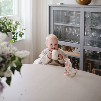 Mushie Oefenbeker Rietje Pink Flowers koop je bij Babywinkel