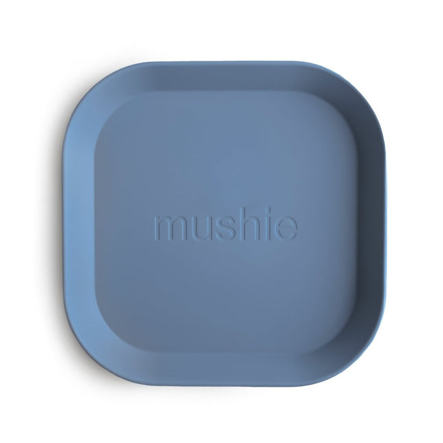 Mushie - Vierkante Borden - Twilight Blue 2st koop je bij Babywinkel