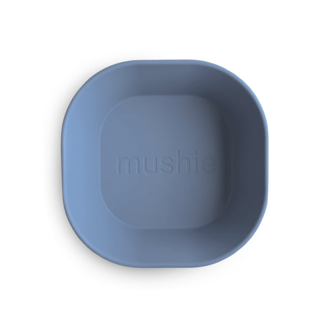 Mushie - Vierkante Kommen - Twilight Blue 2st koop je bij Babywinkel