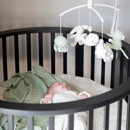 Baby's Only Muziekmobiel Animals Laurel Green/Warm Linen koop je bij Babywinkel