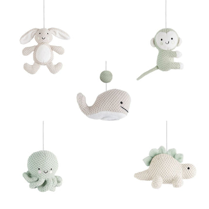 Baby's Only Muziekmobiel Animals Laurel Green/Warm Linen koop je bij Babywinkel