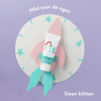 Naif 2 In 1 Shampoo Voor Kids 200ml koop je bij Babywinkel