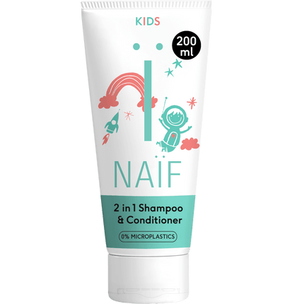 Naif 2 In 1 Shampoo Voor Kids 200ml koop je bij Babywinkel