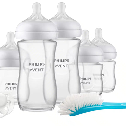Philips Avent Babyfles Natural 3.0 Starterset 5X Fles Glas koop je bij Babywinkel