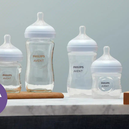 Philips Avent Babyfles Natural 3.0 Starterset 5X Fles Glas koop je bij Babywinkel