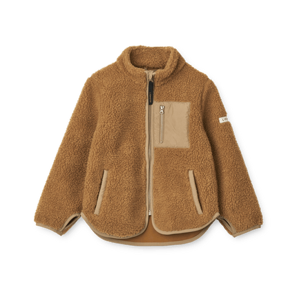 Nolan Pile Jacket Golden caramel oat mix koop je bij Babywinkel