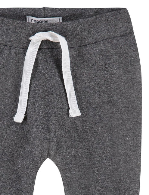 Noppies Baby Broekje Met Koord In Taille Dark Grey Melange koop je bij Babywinkel