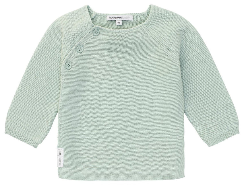 Noppies Baby Vestje Pino Grey Mint Melange koop je bij Babywinkel