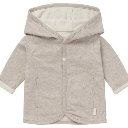 Noppies Baby Vestje Rev Bonny Taupe Melange Tweezijdig koop je bij Babywinkel