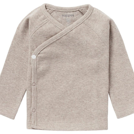 Noppies Overslag Shirt Baby Nanyuki Taupe Melange koop je bij Babywinkel