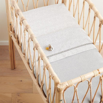 Noppies Wiegdeken Fleece Omkeerbaar Grey Melange koop je bij Babywinkel