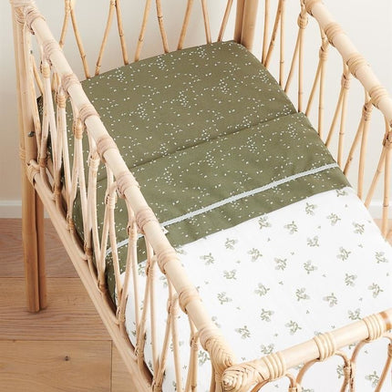 Noppies Wieglaken Botanisch Popeline 2 - Weg Beetle 80x100cm koop je bij Babywinkel