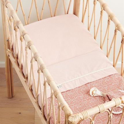 Noppies Wieglaken Tiny Dot Popeline 2 - Weg Misty Rose 80x100cm koop je bij Babywinkel
