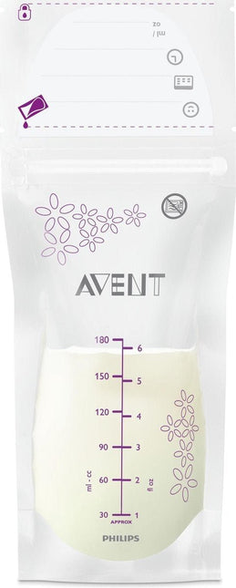 Philips Avent Moedermelk Bewaarzakjes 180ml 25st koop je bij Babywinkel