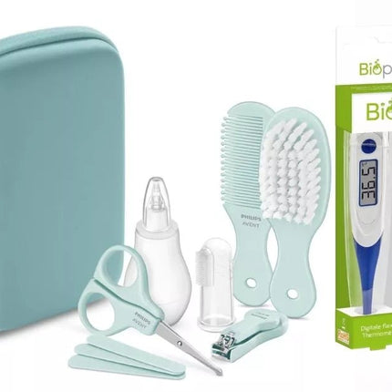 Philips Avent Verzorgingsset Baby Mint met Biopax Thermometer koop je bij Babywinkel