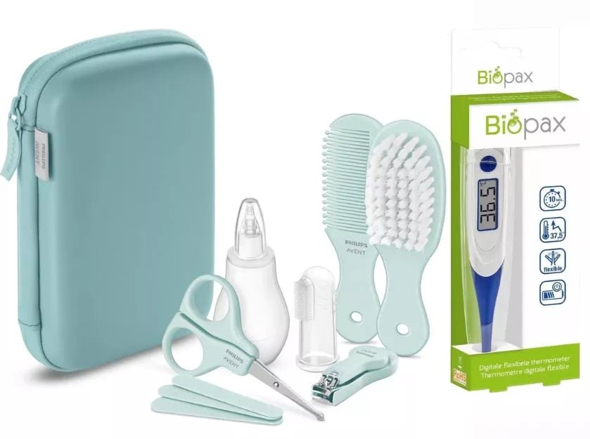 Philips Avent Verzorgingsset Baby Mint met Biopax Thermometer koop je bij Babywinkel